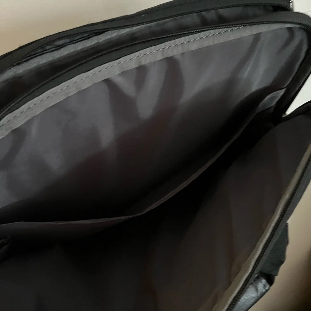 Dell Black Nylon Soft Laptop Bag, Approx 15”w x 12”h x 2”d, Lots of Storage Zips